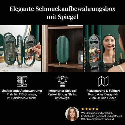 Elegante Schmuckaufbewahrungsbox mit Spiegel