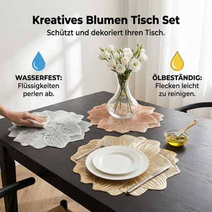 Kreatives Blumen Tisch Set - Wasserfest und Ölbeständig
