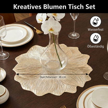 Kreatives Blumen Tisch Set - Wasserfest und Ölbeständig