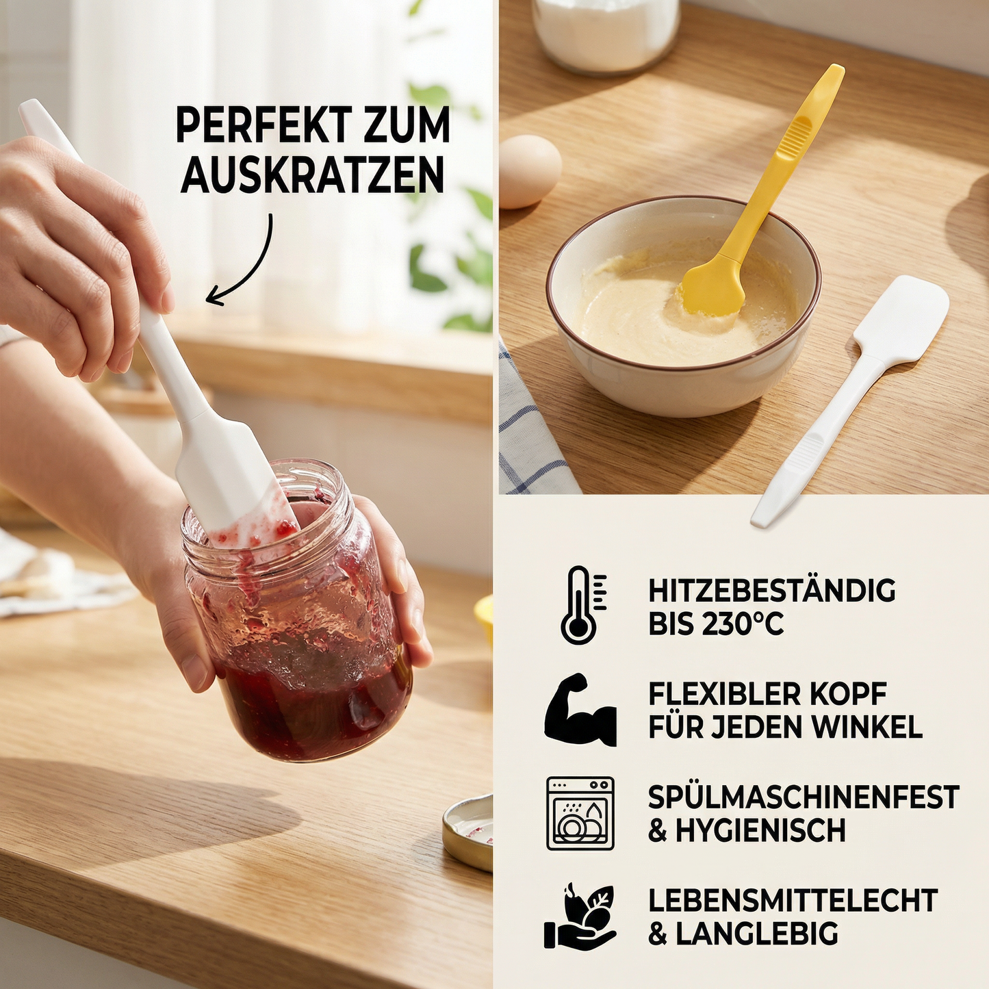 Multifunktionale Hitzebeständige Mini Spatel aus Silikon