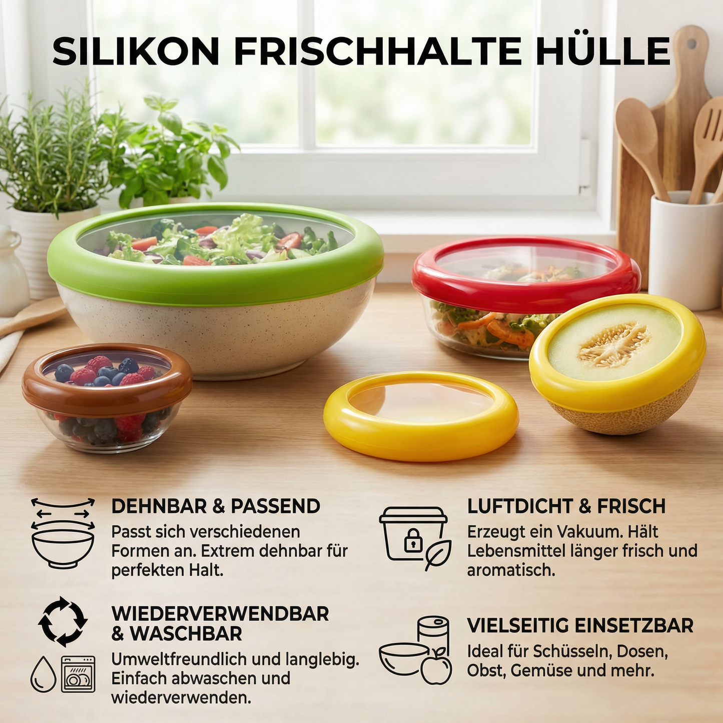 Silikon Frischhalte Hülle