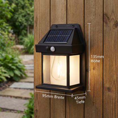Solar LED-Wandleuchte – Wasserdichte Außenlampe mit Lichtsensor für Garten, Hof und Zaun (2 Stück)