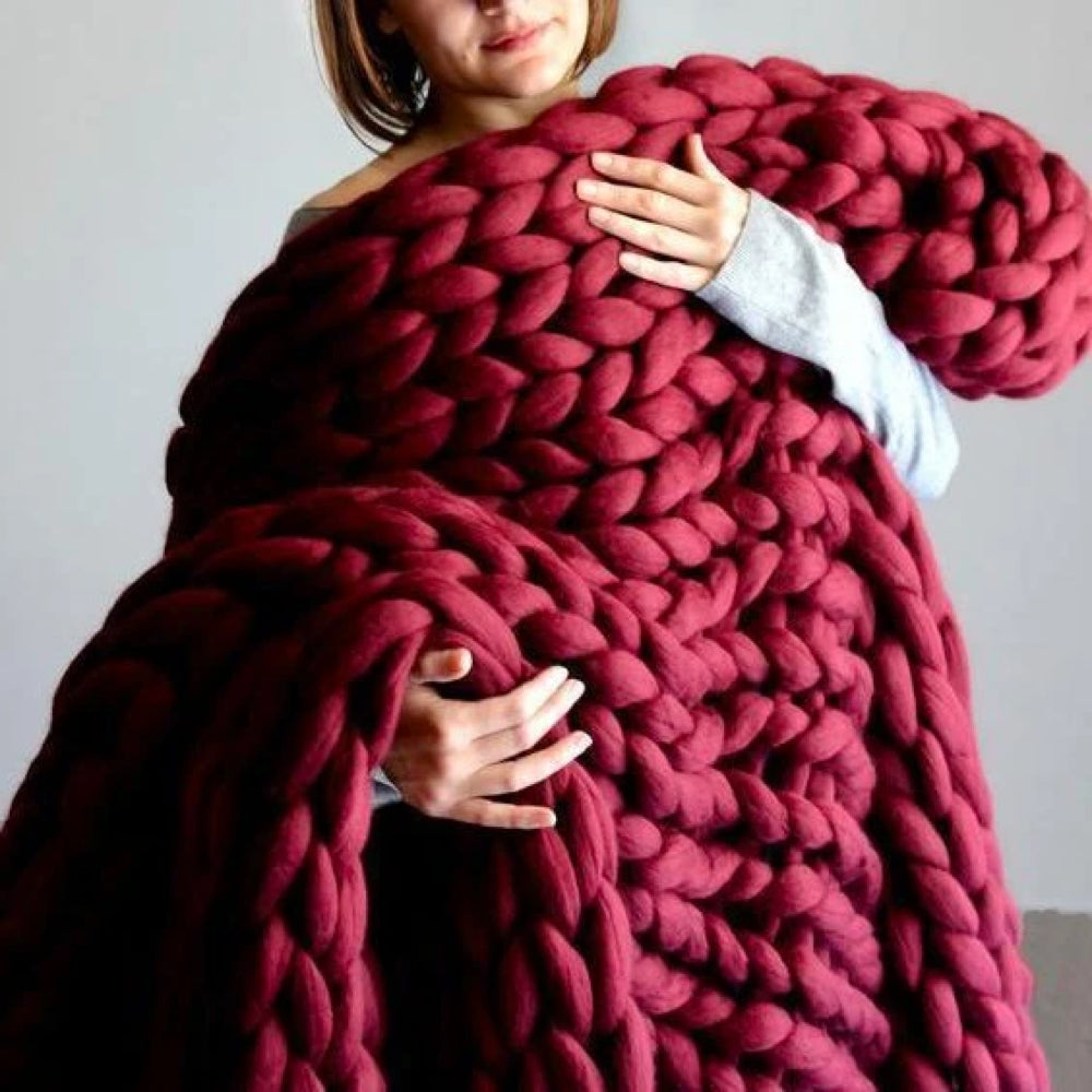 Edle XXL Strickdecke